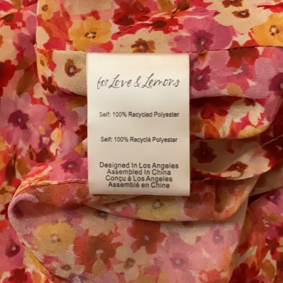 For Love And Lemons Floral mini dress Size S - Picture 8 of 9
